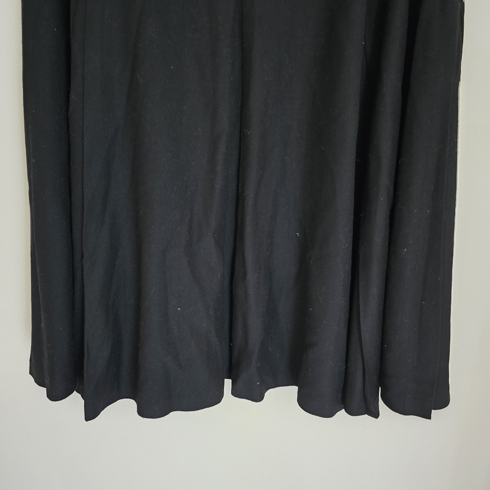 Talbot Black Wool Blend Lined Pleated Skirt Size 12 - Picture 5 of 12